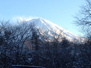 凛々しく聳える富士山
