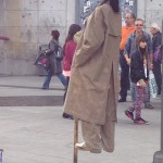 広場で見かけた大道芸人