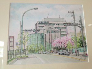 杏林大学病院内にて